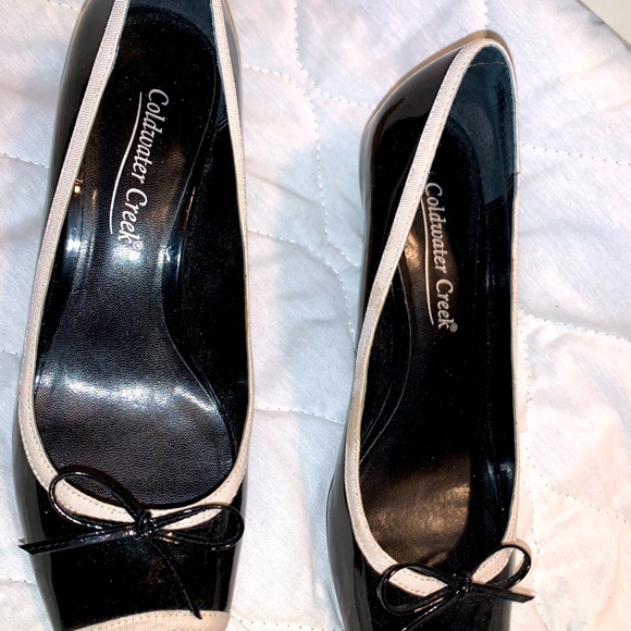 Coldwater creek size 7 women’s shoe black patent - Picture 1 of 4